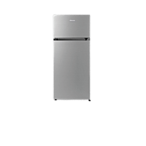 Hisense 172DR Refrigerator Silver – 172L Double Door Top Freezer Fridge Front View