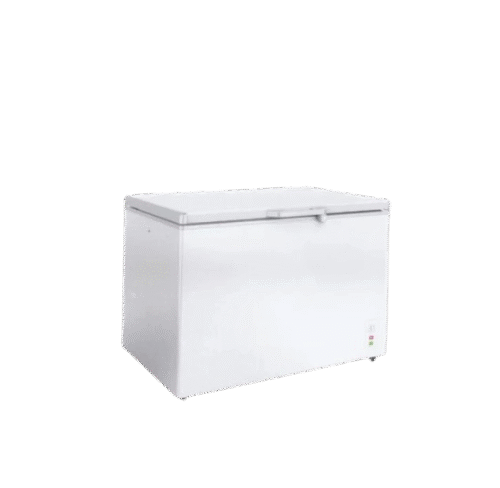 Skyrun BD‑420W Chest Freezer silver body front view