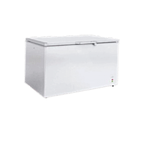 Skyrun BD‑420W Chest Freezer silver body front view