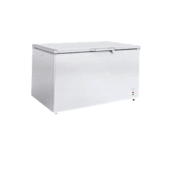Skyrun BD‑420W Chest Freezer silver body front view