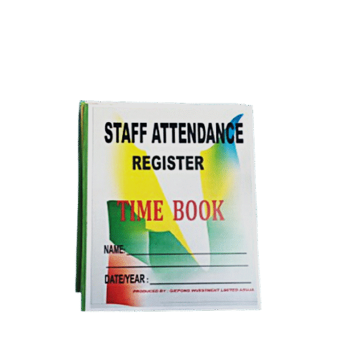 Staff Attendance Register Book for Nigerian Schools – A4 Size, Hard Cover