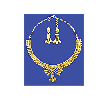 Beaded Tassel Jewelry Set Necklace & Earrings