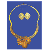 Peacock Motif Costume Jewelry Set (Necklace & Earrings)