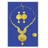 Round Disc Costume Jewelry Set (Necklace, Earrings & Ring)