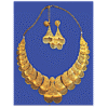 Scallop Layer Costume Jewelry Set (Necklace & Earrings)