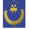 Spiral Feather Costume Jewelry Set (Necklace & Earrings)