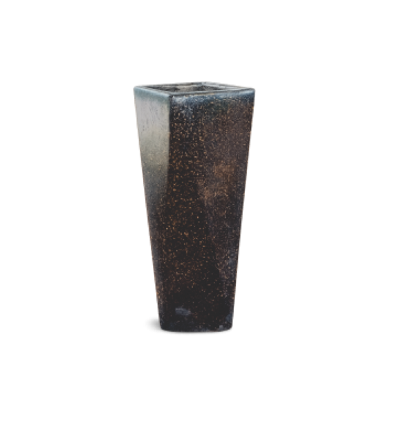Cement flower pot 24 inch tall black and gold tapered – Giepong Abuja