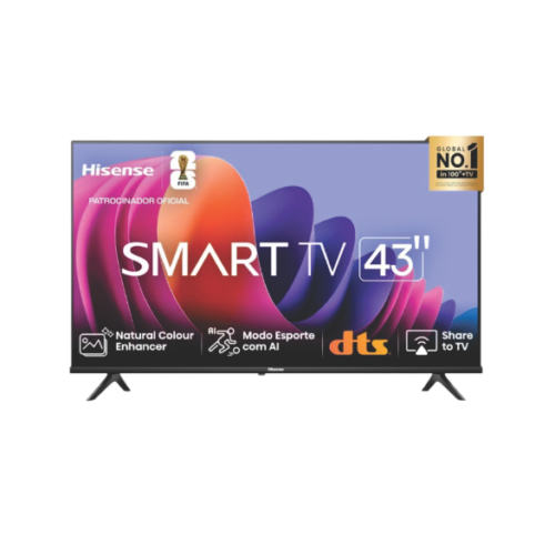 Hisense 43″ A4N Full HD Smart TV front view Hisense 43″ A4N Full HD Smart TV front view