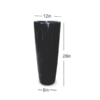 Black fibre flower pot 28 inch tall tapered design – Giepong Abuja