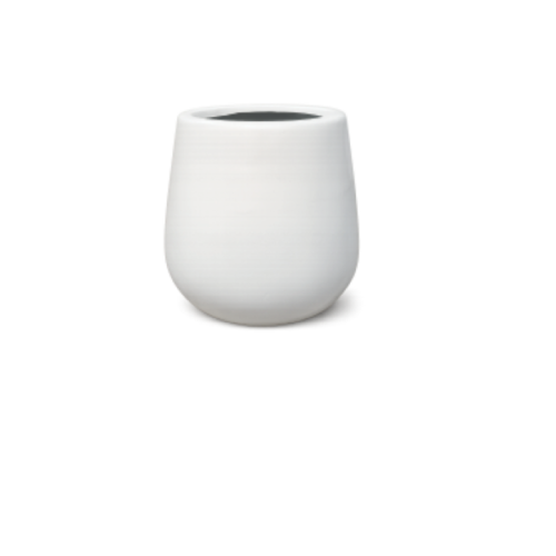 White rounded fibre flower pot 16 inch barrel design – Giepong Abuja