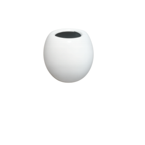 White round fibre flower pot 11 inch glossy design – Giepong Abuja
