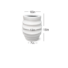 White Ribbed Fiberglass Planter TBBRL 10,7,13,18 White Ribbed Fibre Flower Pot 18 Inch