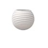 White ribbed sphere fibre pot 18 inch rounded design – Giepong Abuja