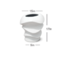 White sculptural fibre flower pot 17 inch modern design – Giepong Abuja