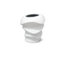 White sculptural fibre flower pot 17 inch modern design – Giepong Abuja