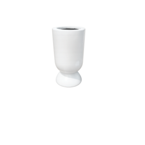 White pedestal fibre pot 18 inch elevated planter – Giepong Abuja