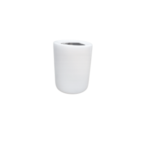 White fibre flower pot 14 inch cylindrical design – Giepong Abuja