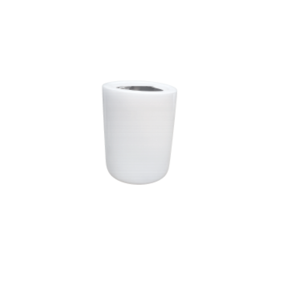 White fibre flower pot 14 inch cylindrical design – Giepong Abuja