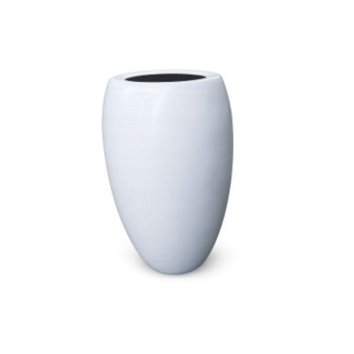 white Oval Fibre Planter TBRBL 13,16,9,24(a) White oval fibre flower pot 24 inch tapered design – Giepong Abuja
